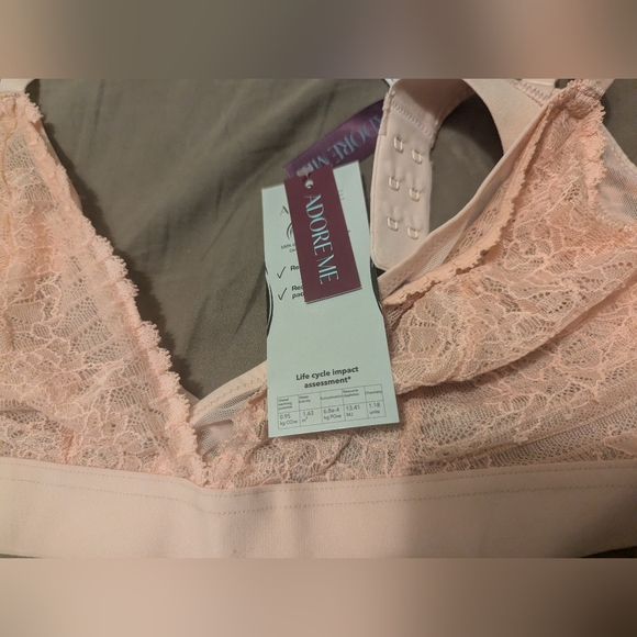 NWT Adore Me Peach Pietra Bra and Panty Set - Picture 5 of 9